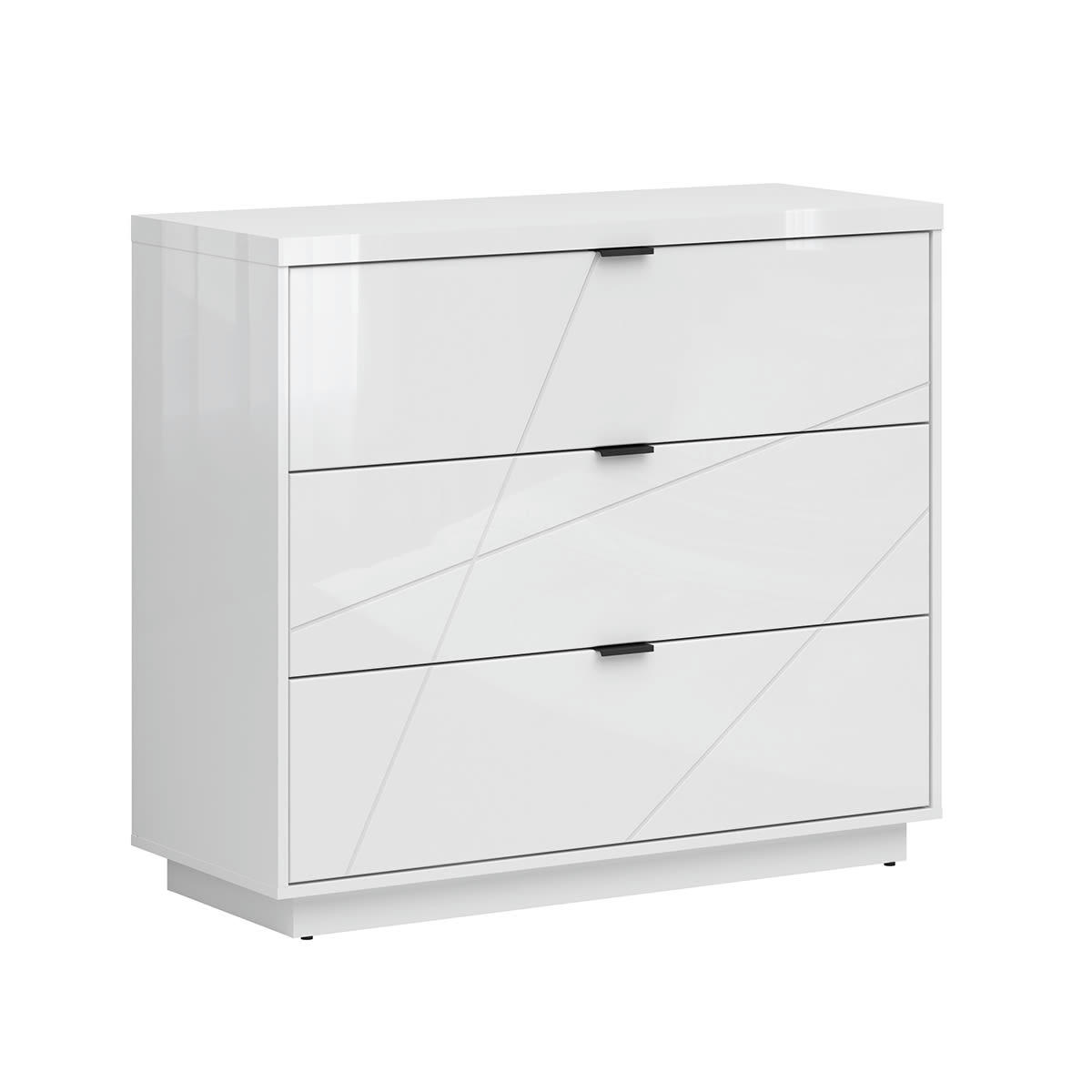 - Commode 3 tiroirs blanc