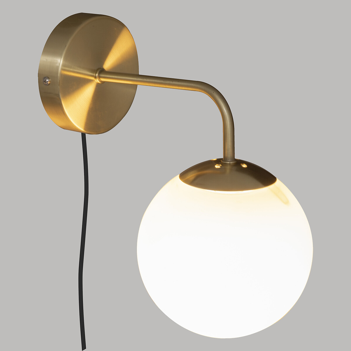 Wall lamp "Dris" glass White, D.15 cm
