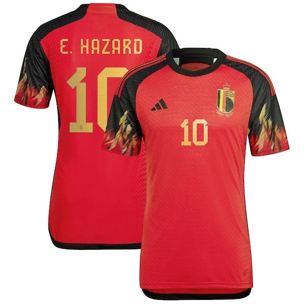 Eden Hazard Belgium National Team adidas 2022/23 Home Authentic Jersey - Red