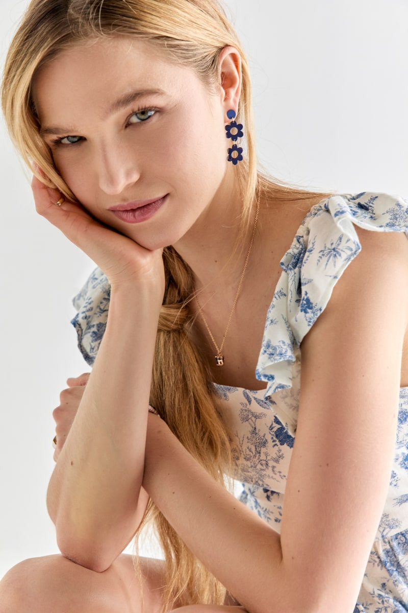 Aida Epoxy Flower Drop Earrings