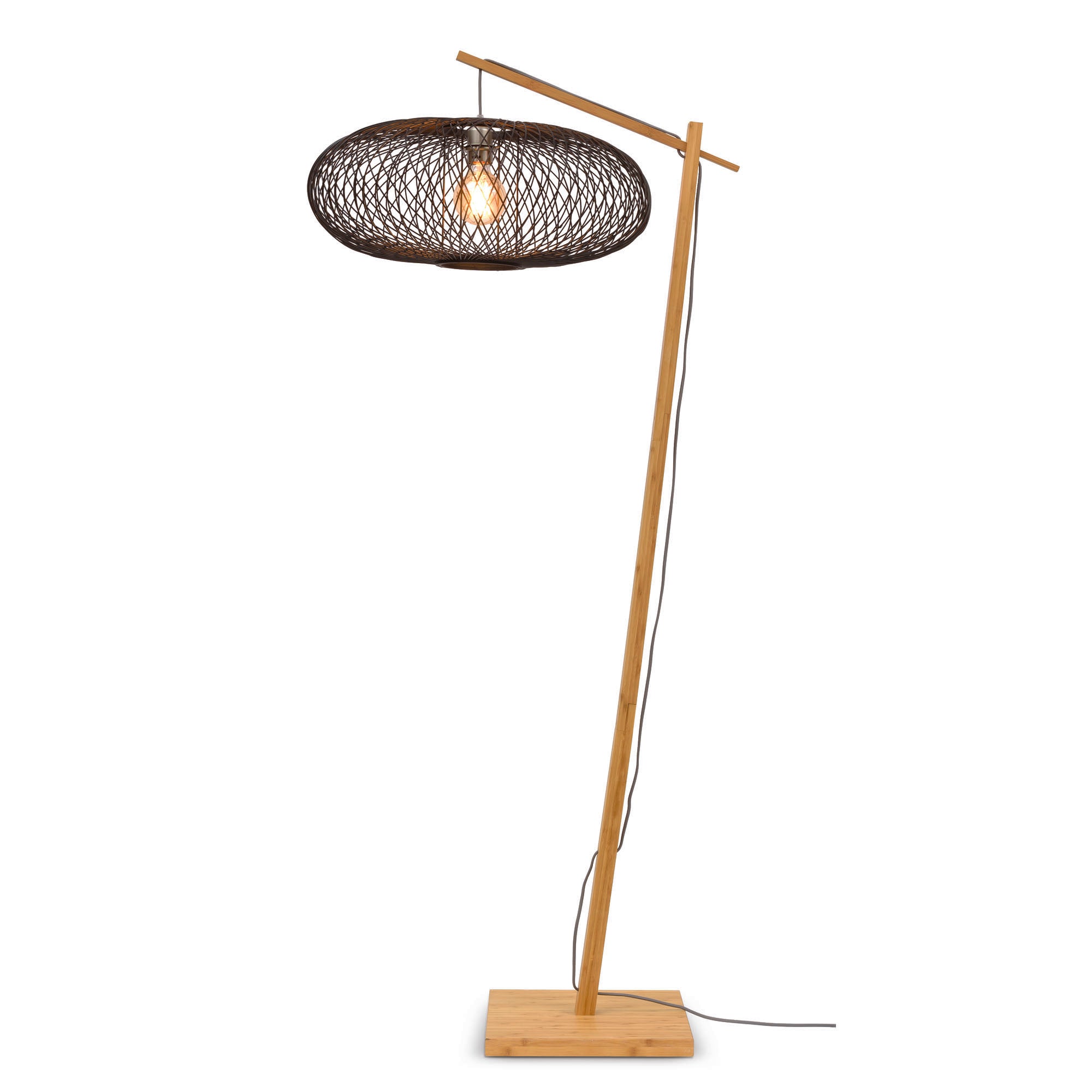 GOOD&MOJO vloerlamp Cango - bruin - Ø60cm