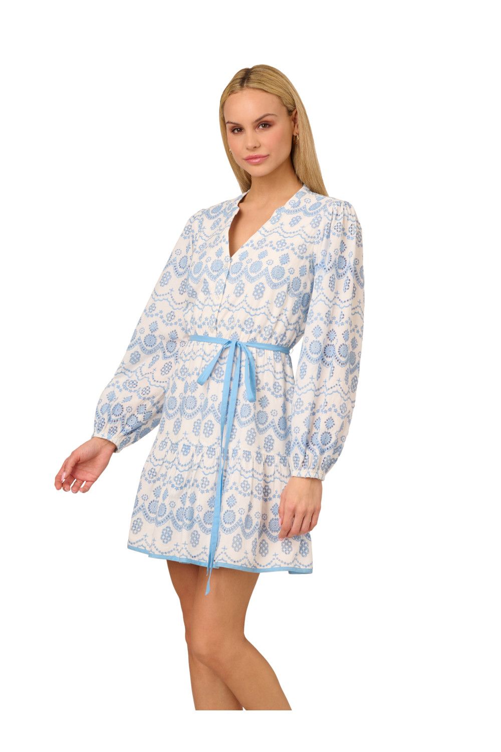 Adrianna Papell Flounce Hem Short Dress