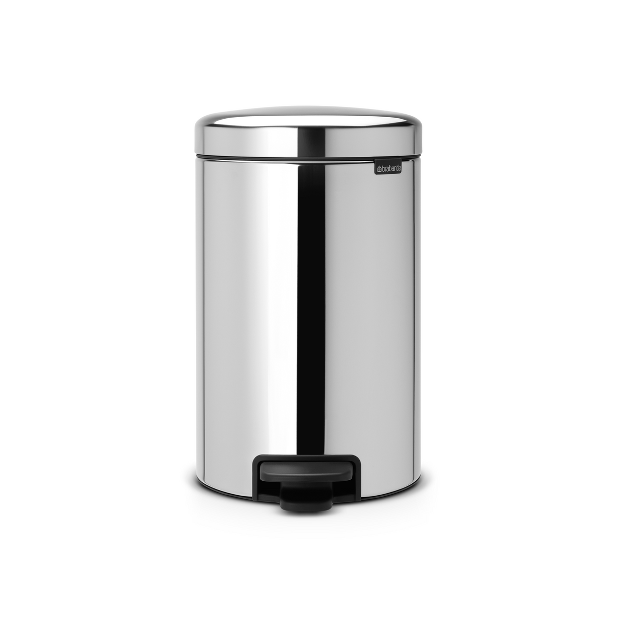 Brabantia NewIcon Pedaalemmer, 12 liter, metalen binnenemmer - Brilliant Steel
