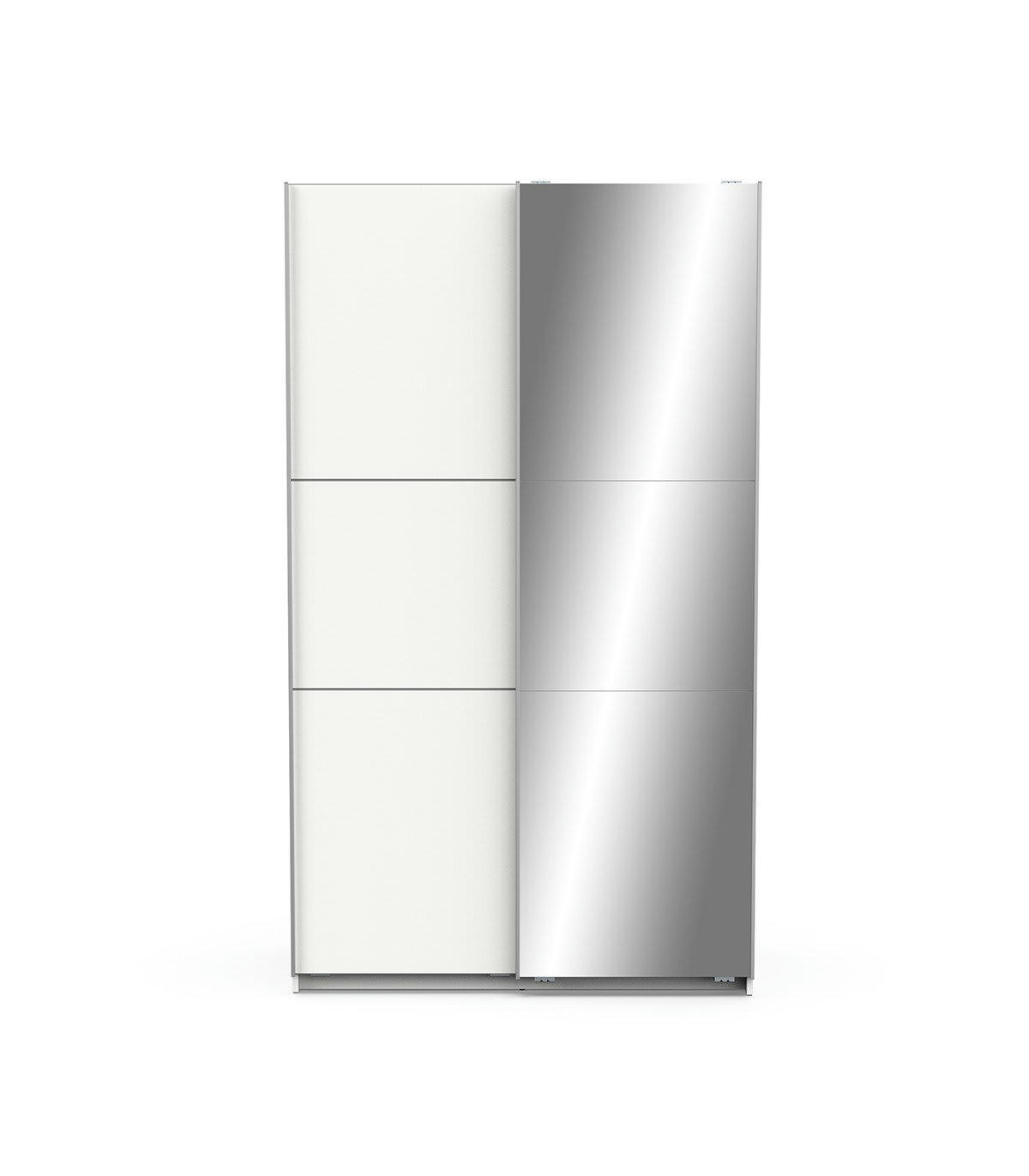GHOST - Armoire 2 portes coulissantes et miroir - L116,5 cm
