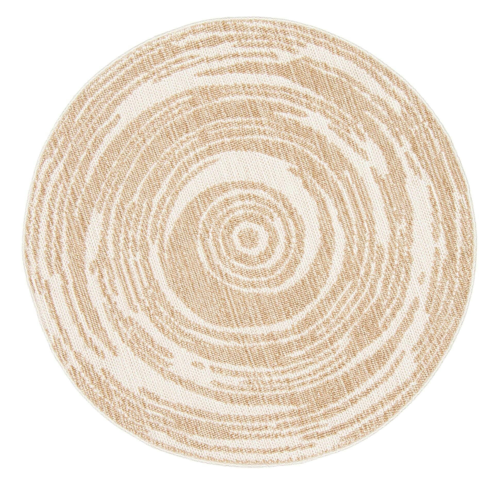 Merry Oval Texturized Polypropylene/Polyester Indoor Area Rug, Taupe, 10-ft x 10-ft