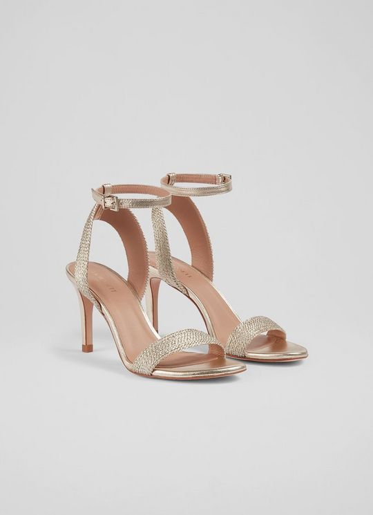 Ivette Gold Metallic Rope Sandals