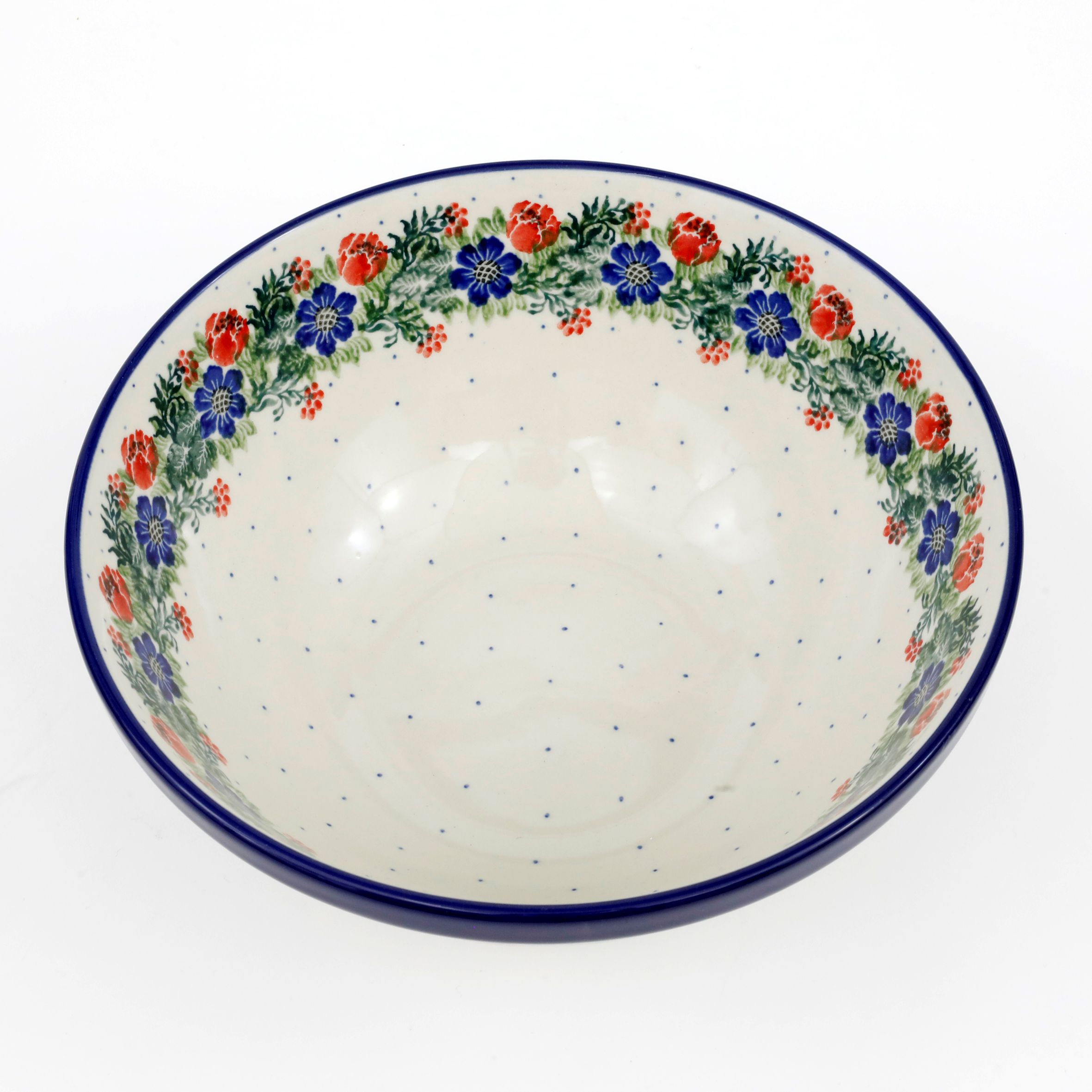 Miska ceramiczna 056 h-10cm  1535X Czerwony wianuszek