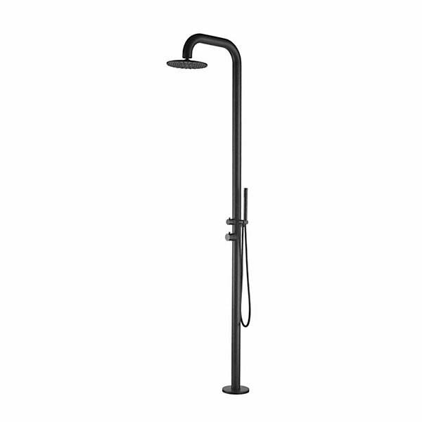 Douche De Jardin Courbe Noire Avec Douche a Main Sined Doccia Pula
