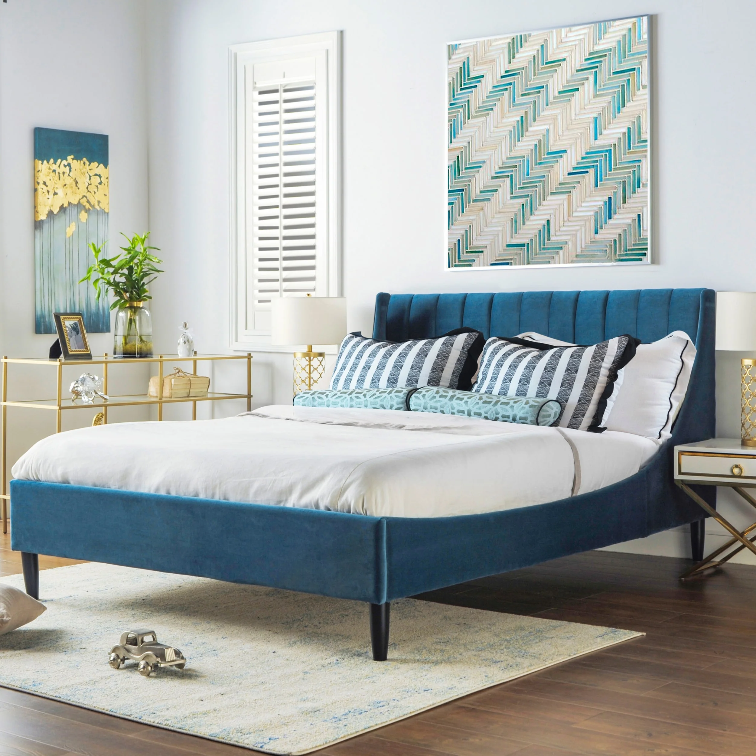Aspen Vertical Tufted Upholstered Platform Bed