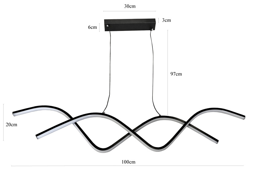 Lampa nowoczesna LED wisząca s