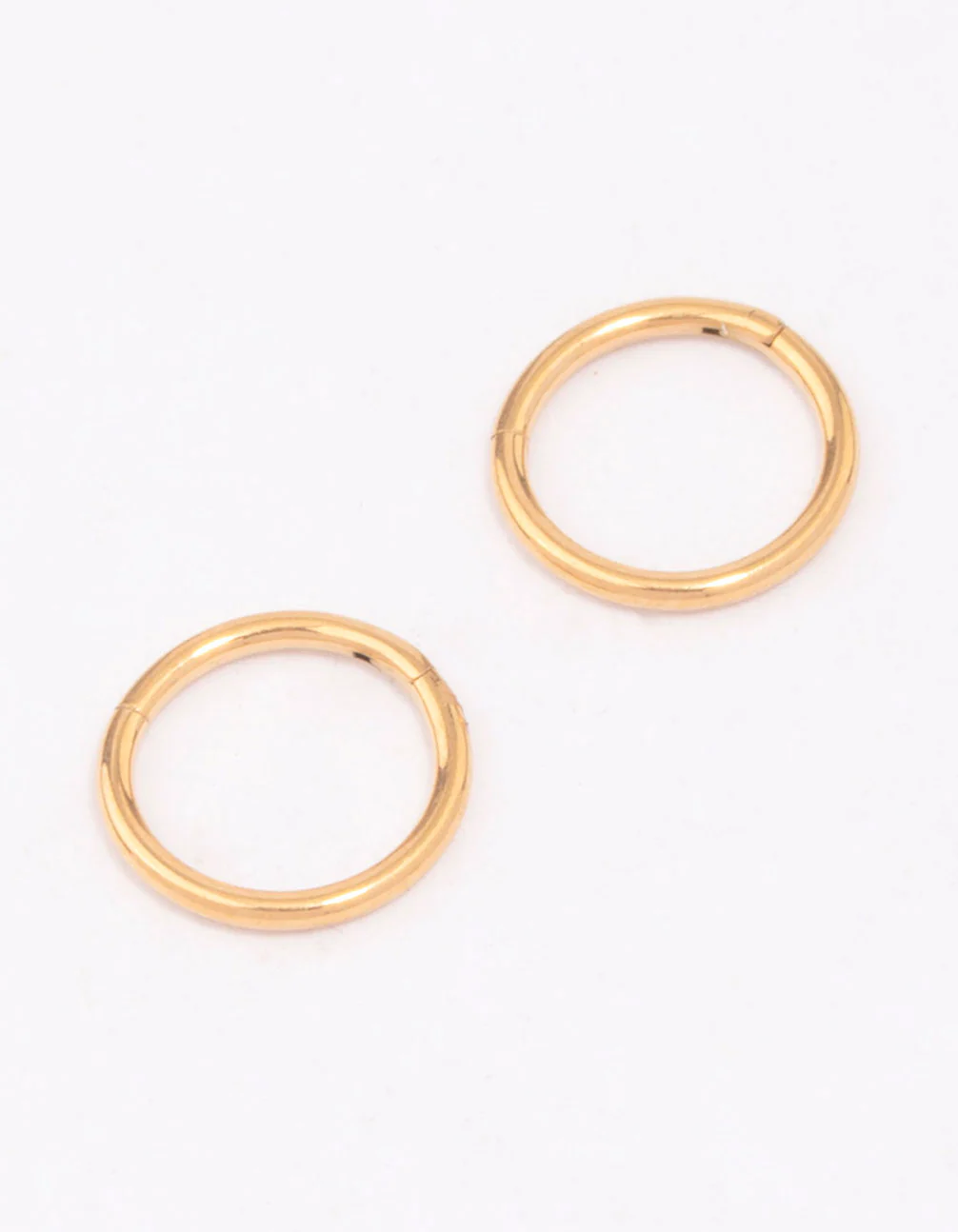 Gold Plated Titanium Fine Sleeper Earrings 6mm