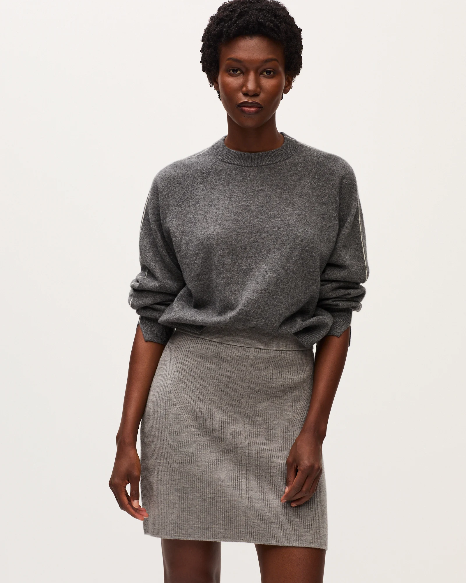 Jupe courte en laine mérinos