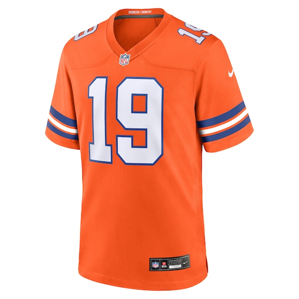 Marvin Mims Jr Denver Broncos Nike Mile High Collection 1977 Throwback Player Game Jersey - Orange