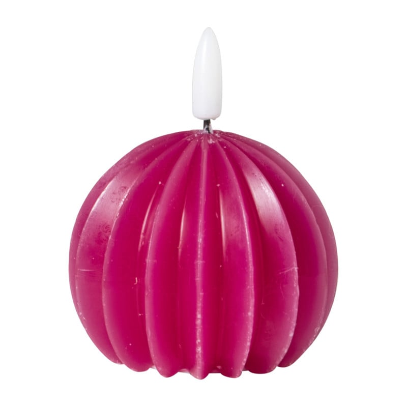 LED kaars bol - roze - &Oslash;7.5x6 cm