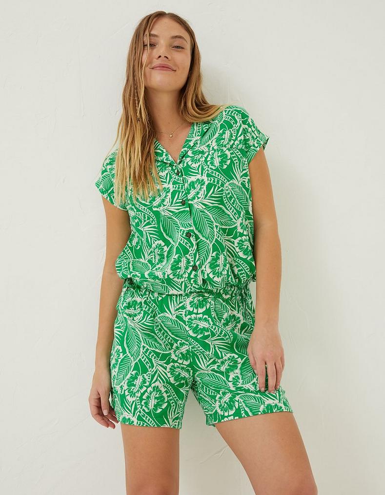 Val Leaf Linen Blend Shirt