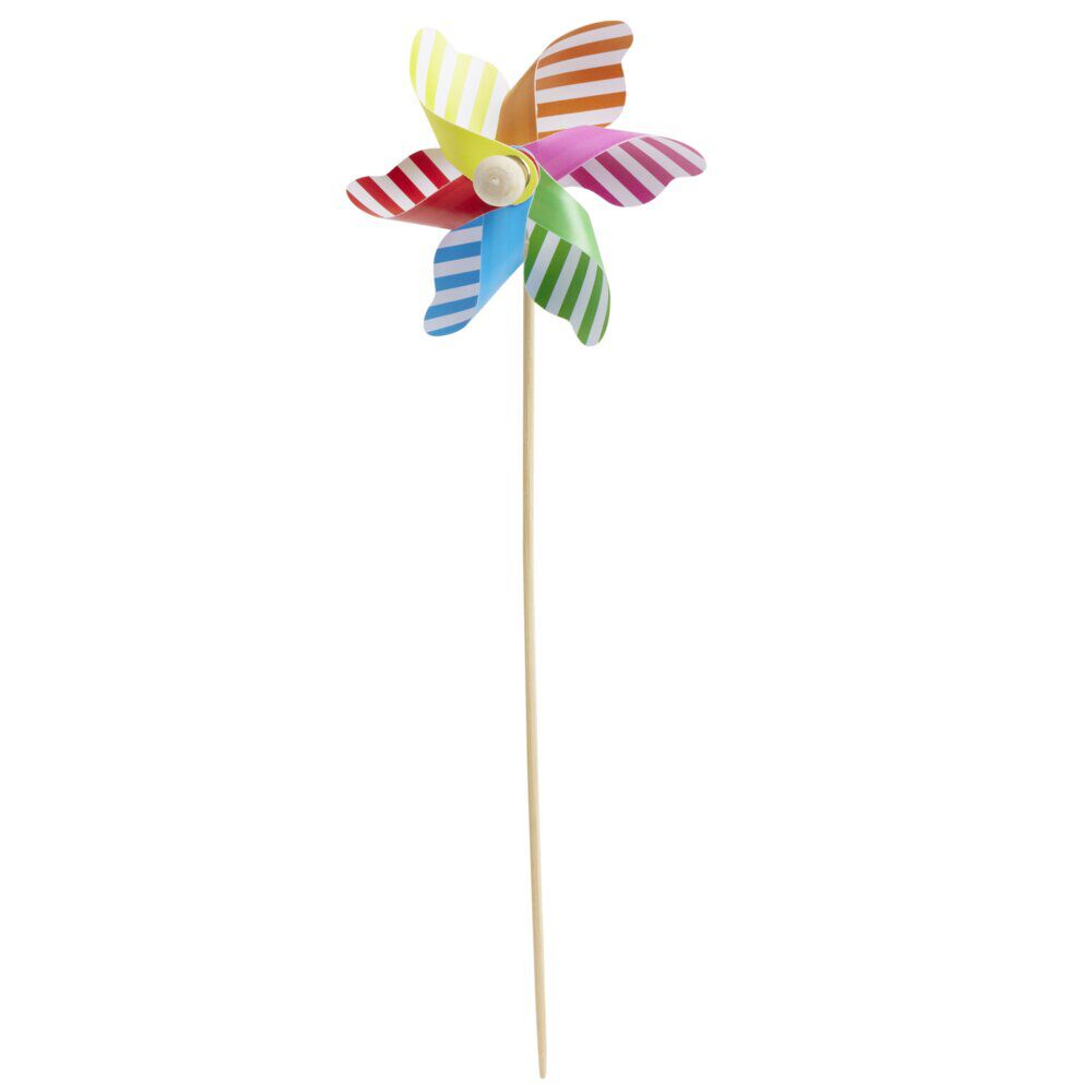 Moulin à vent multicolore Ø9xH25cm