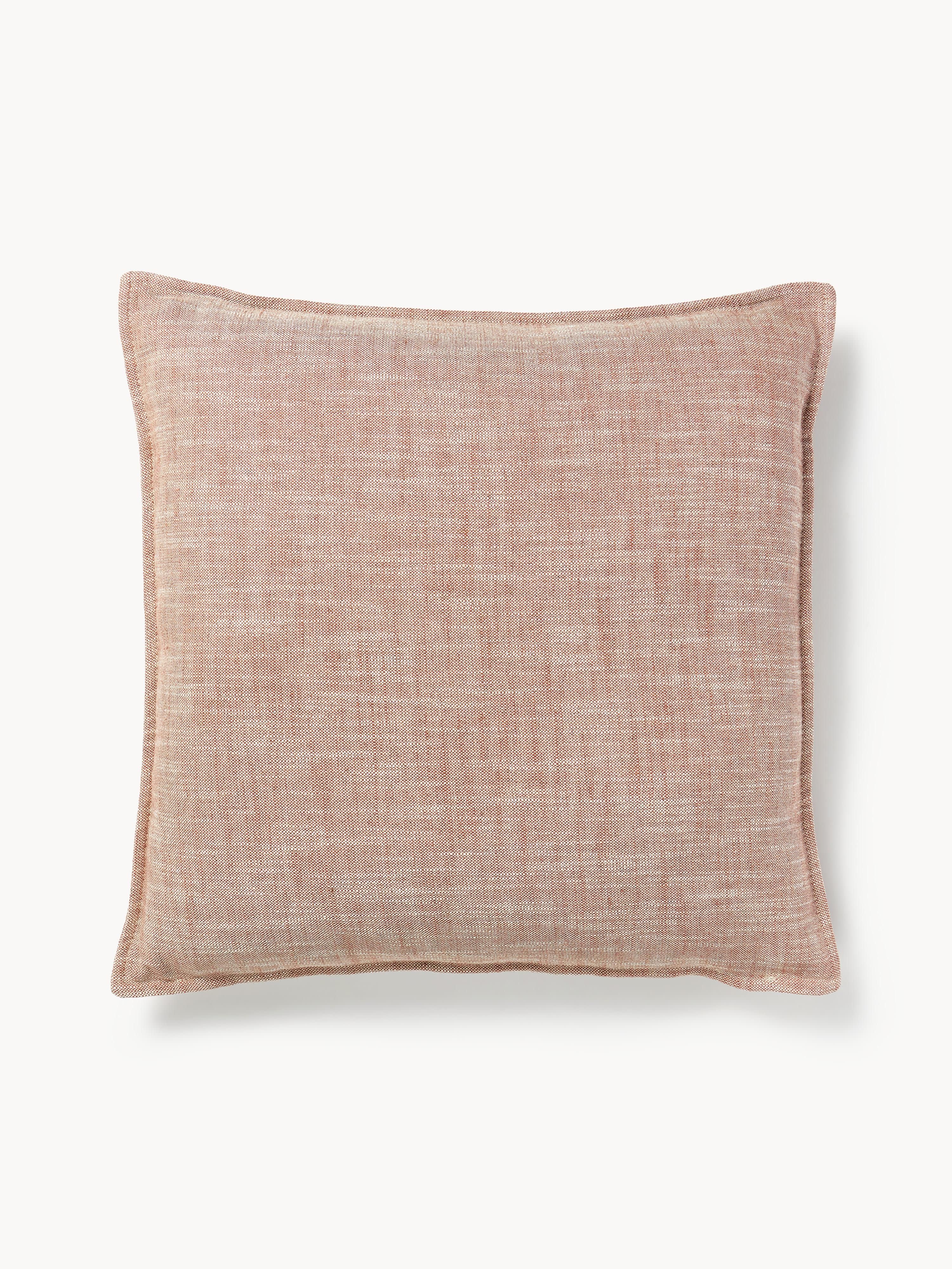 Großes Sofa-Kissen Lennon aus Leinen-Mix, 60 x 60 cm