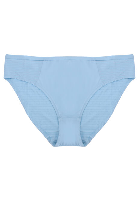 Womens Blue Stripe High Cut Briefs