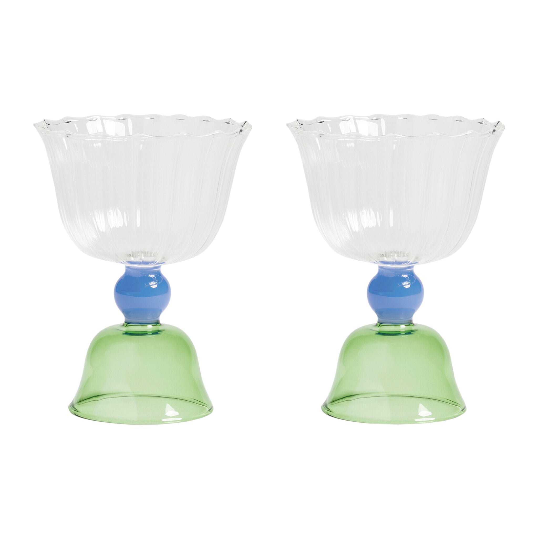 &k amsterdam Tulip Glas 2 st. - Groen