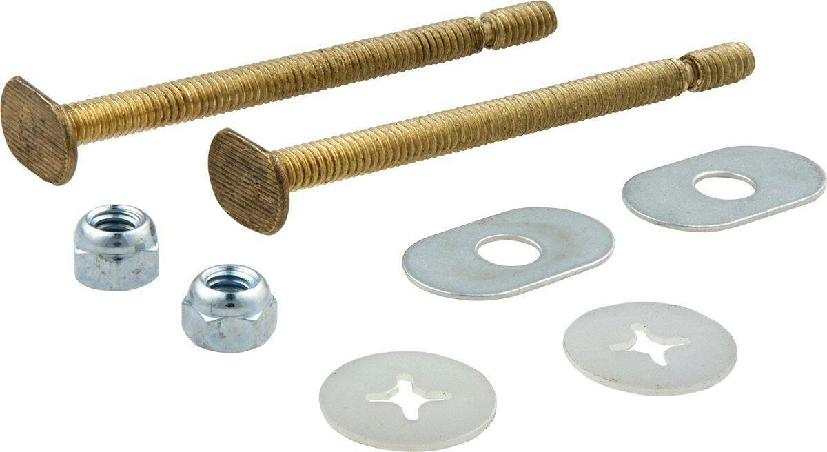 PlumbShop Snap-Off Toilet Mounting Bolt Set, 1/4-in OD x 3-1/2-in