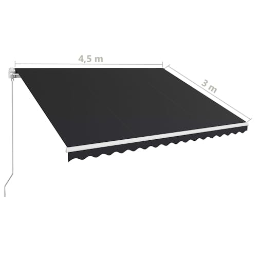 NNEVL Manual Retractable Awning 450x300 cm Anthracite