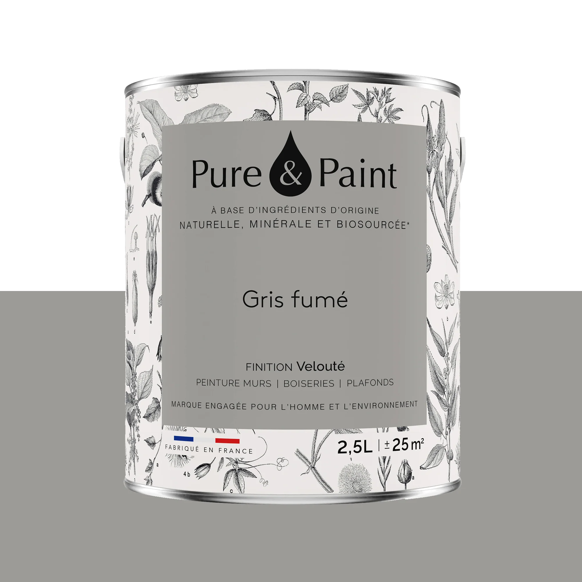 Pure and Paint Peinture Peinture gris fumé