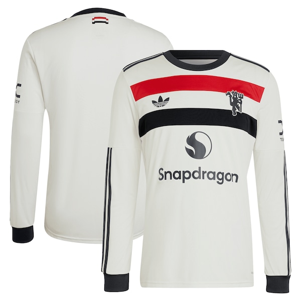 Manchester United adidas Originals  2024/25 Third Replica Long Sleeve Jersey - Cream