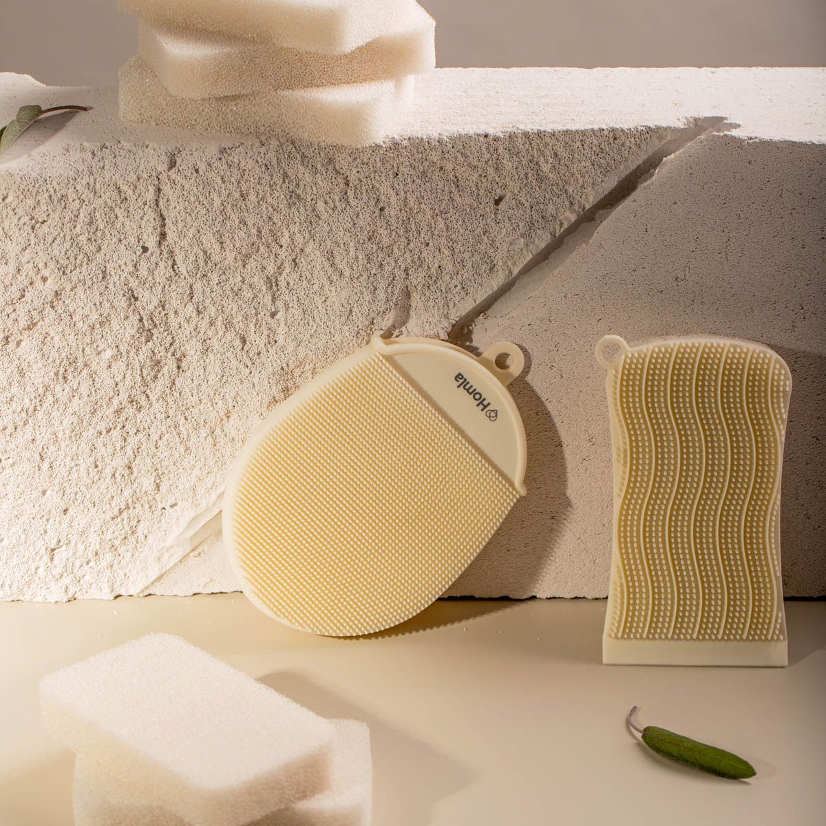 Czyścik LUCENS silikonowy śmietankowy 15x10cm