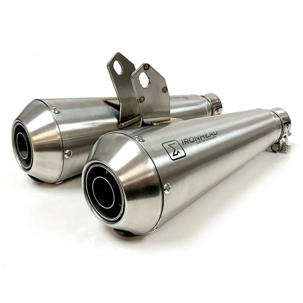 Ixil Ironhead Triumph Street Cup/Street Twin 16-20 Stainless Steel Homologated Cone Muffler