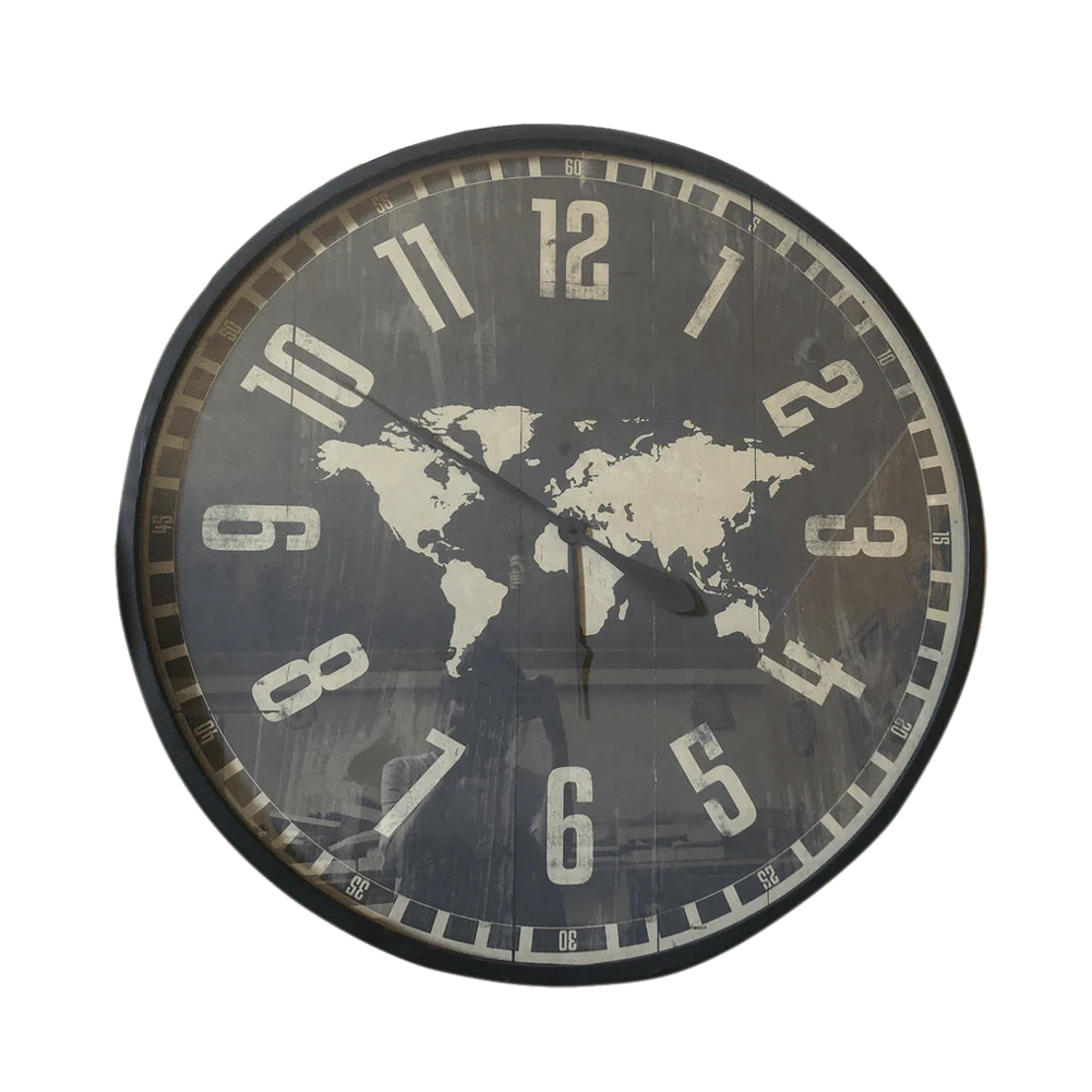 4MURS Horloge WORLD coloris noir
