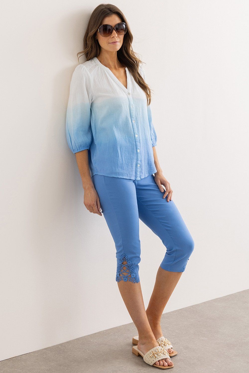 Klass. Dip Dye Cotton Blouse