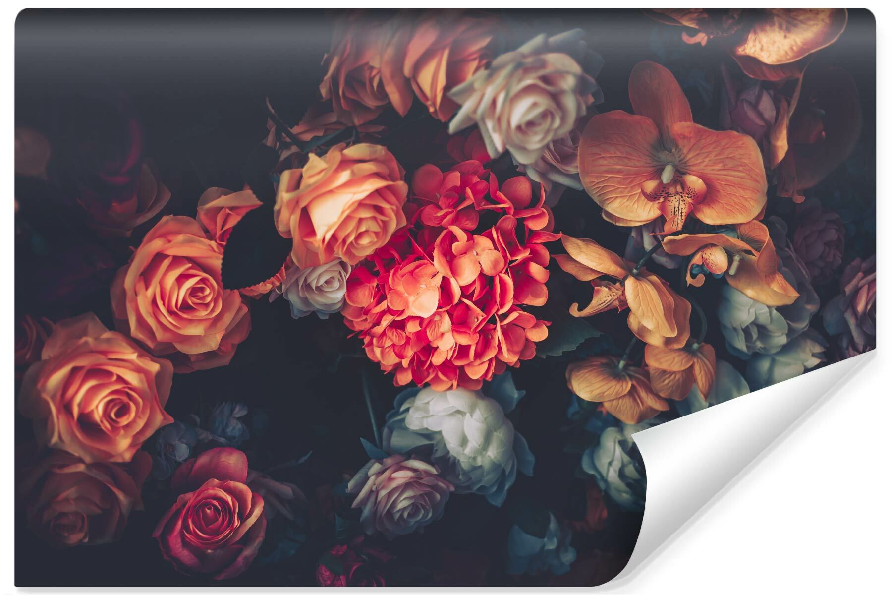 Fototapeta Do Salonu KWIATY Róże Storczyki 3D 90x60cm