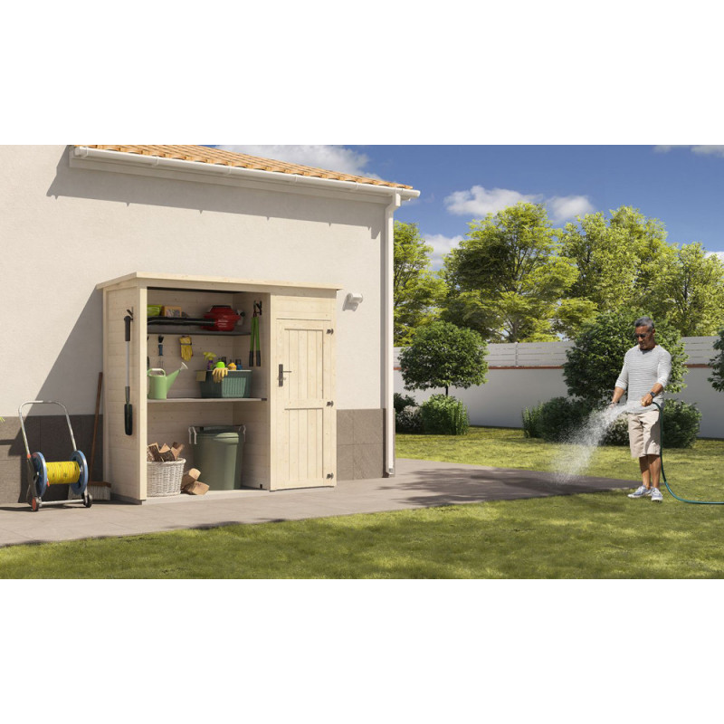 Abri du jardinier Bruna en bois 19 mm 2,3 x 1,82 m DÉCOR ET JARDIN