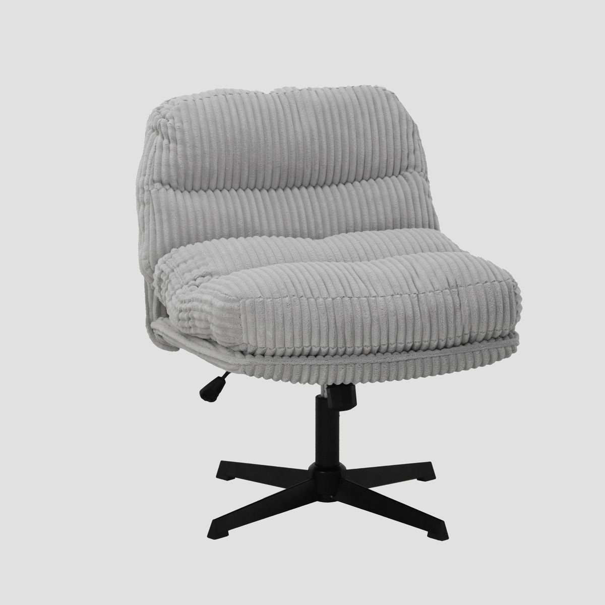 Fotel CORDIVO sztruksowy obrotowy szary 66x71x83 cm