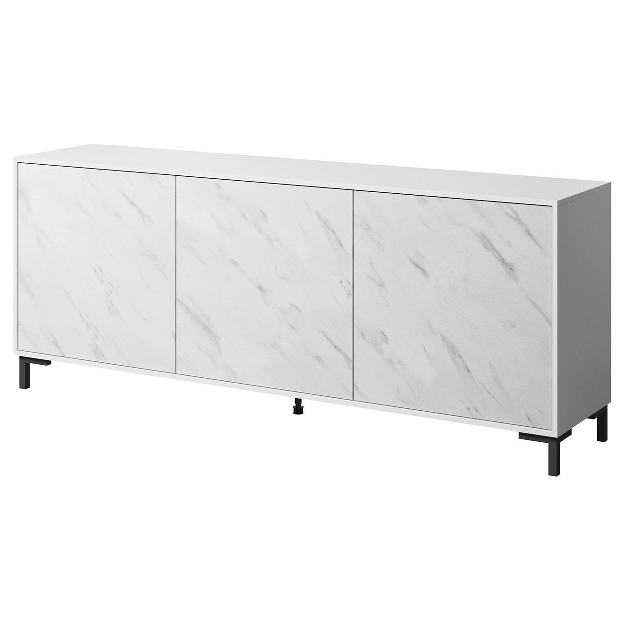Komoda MARVI 200 biały / marmur biały