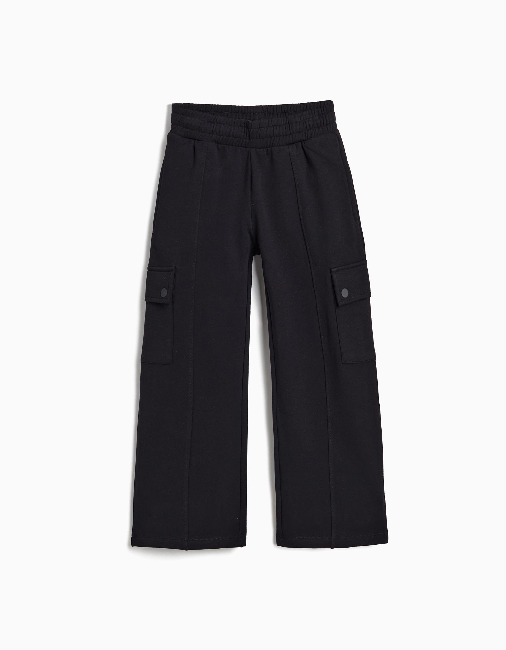 Calças Cargo, Menina, Preto