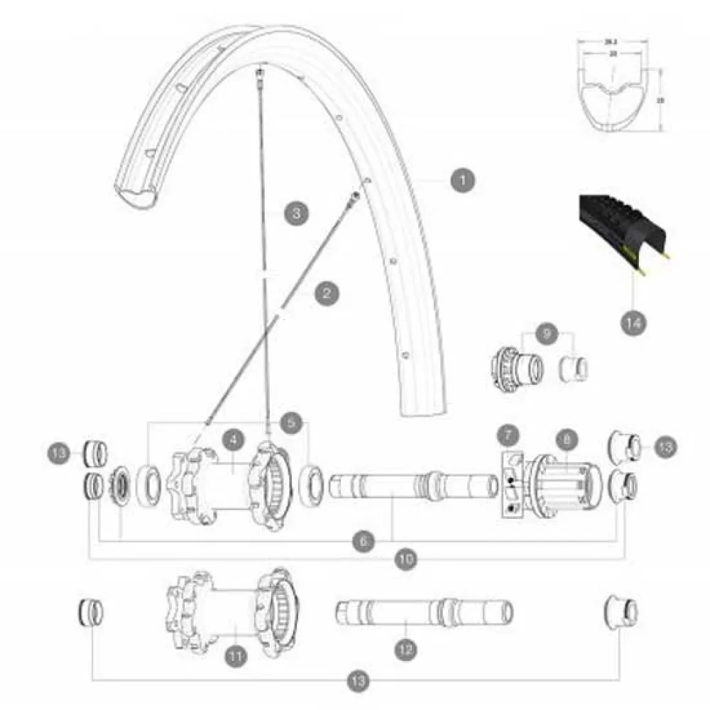 Mavic Kit Free Wheel ITS4 2012 service kit