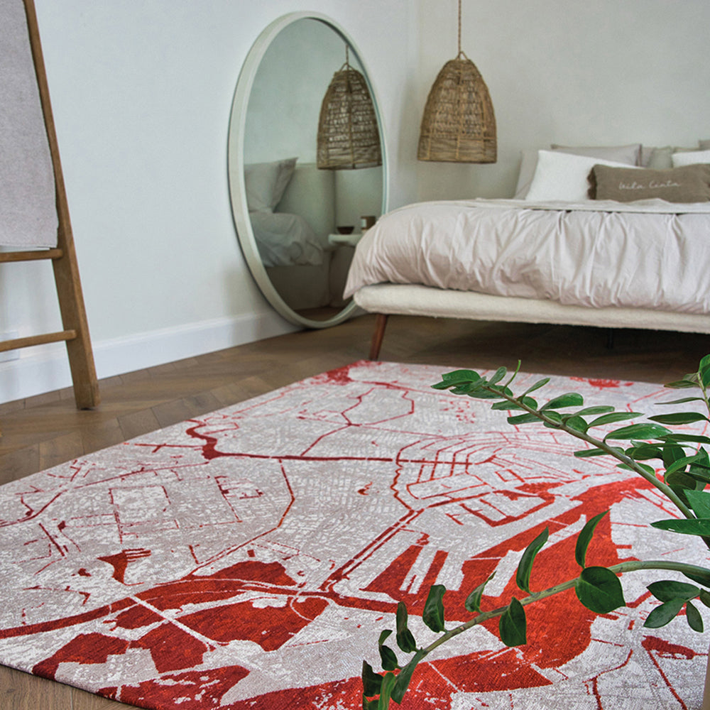 Louis de Poortere Cities Vloerkleed 140 x 200 cm - Orange Cut