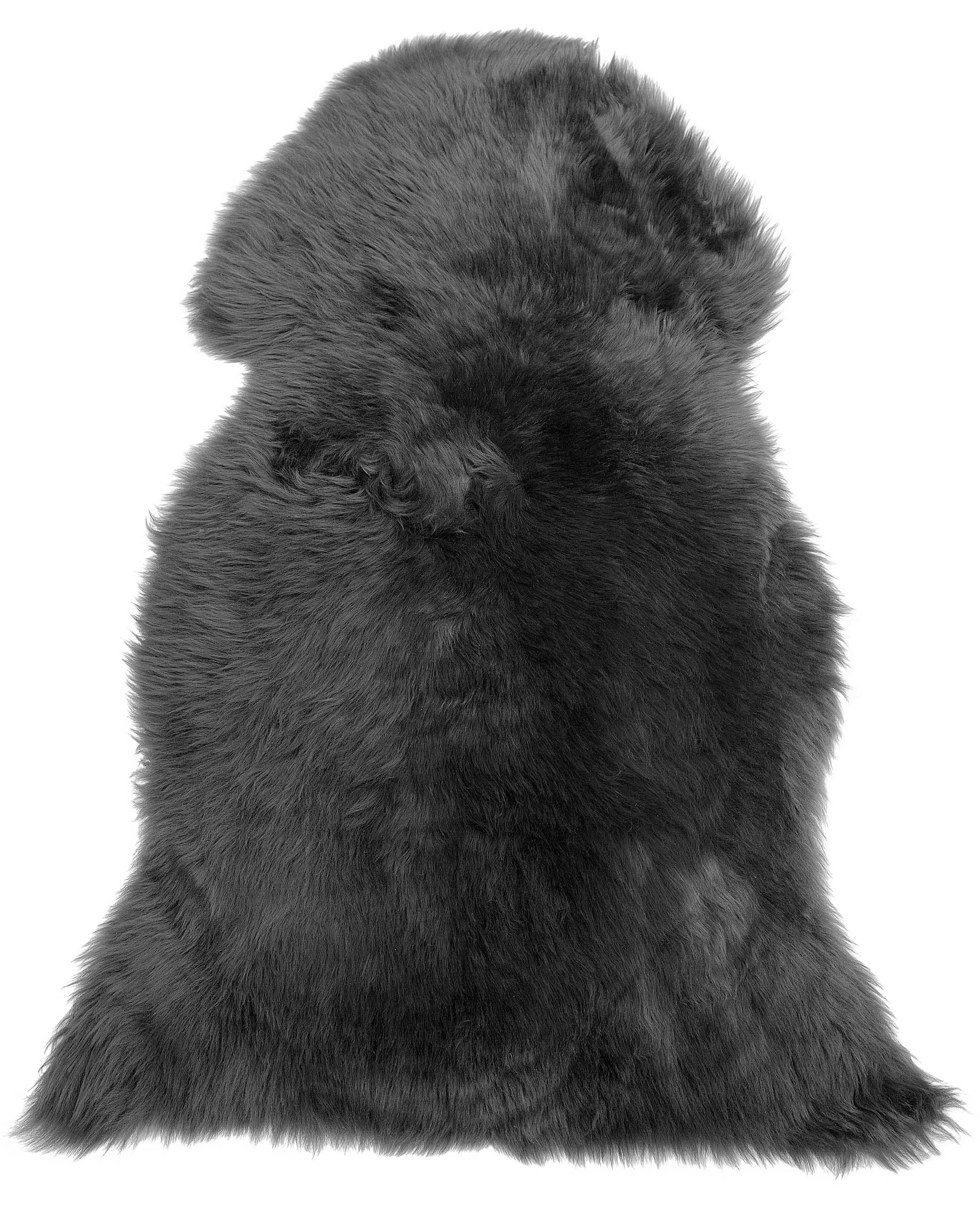 Sheepskin Rug ULURU Black 65 x 110 cm