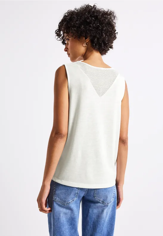 V-Neck Top mit Spitze