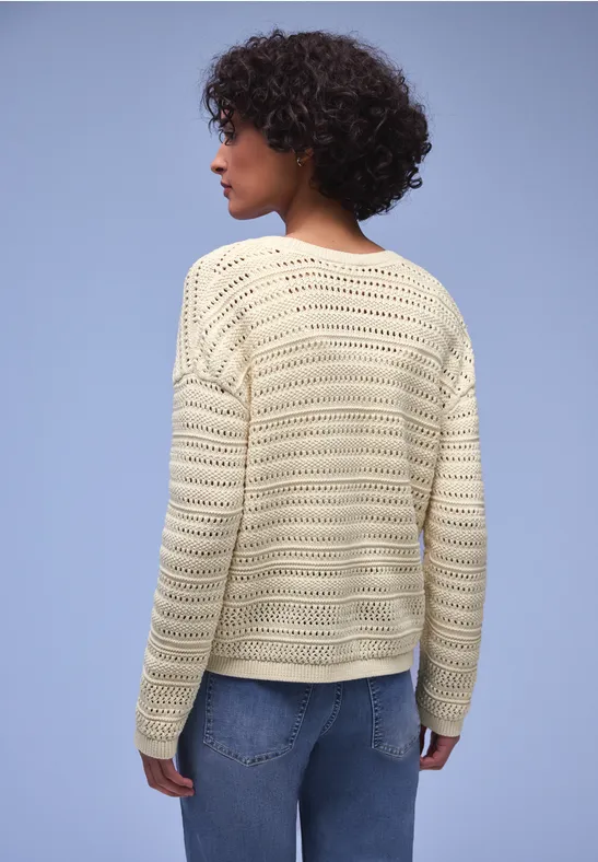 Langarm Cardigan mit V-Neck