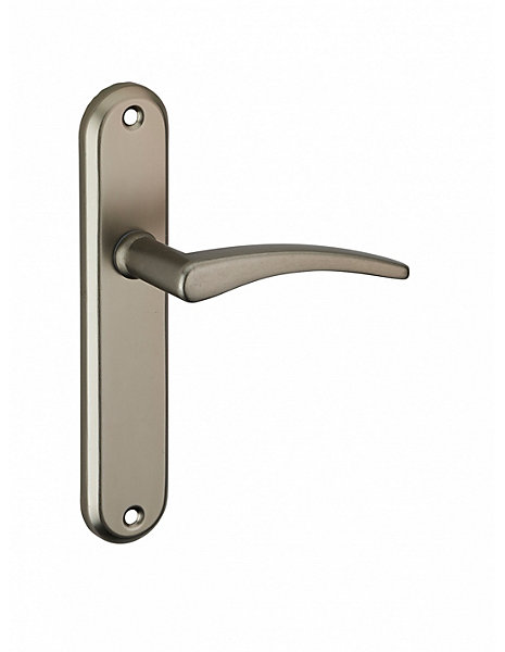 Ensemble de poignées pour porte intérieure Vesta sans trou, carré 7mm, entr'axes 165mm, noir - THIRARD