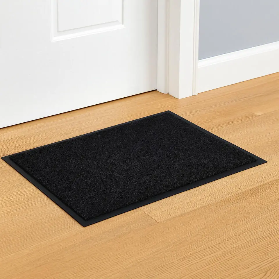 Wicotex Deurmat - droogloopmat - zwart - 60 x 40 cm