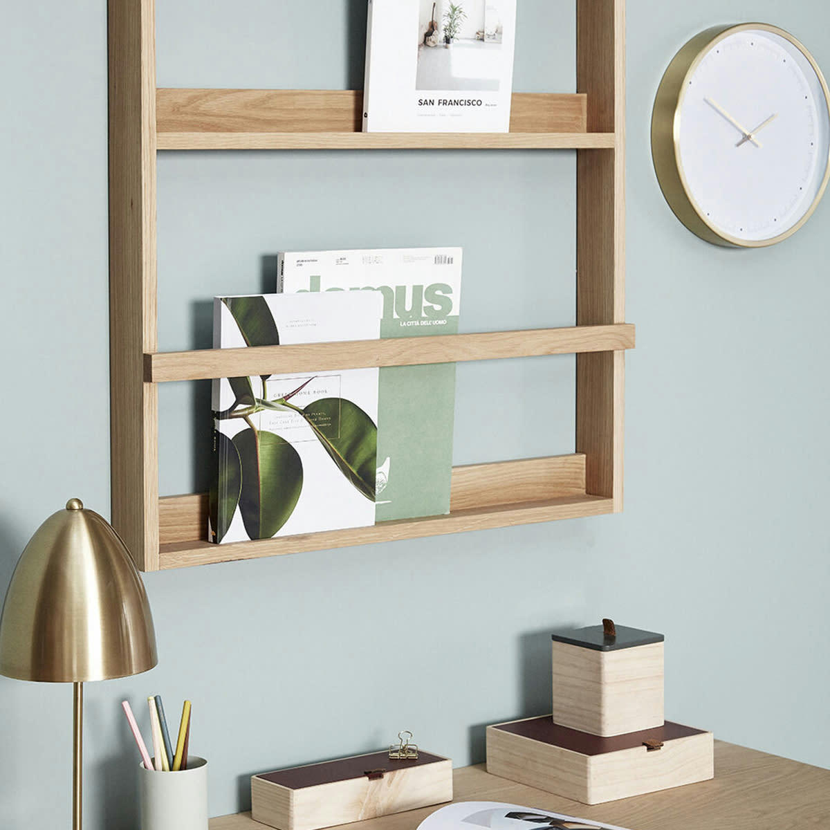 DISPLAY - Étagère murale en chêne L70