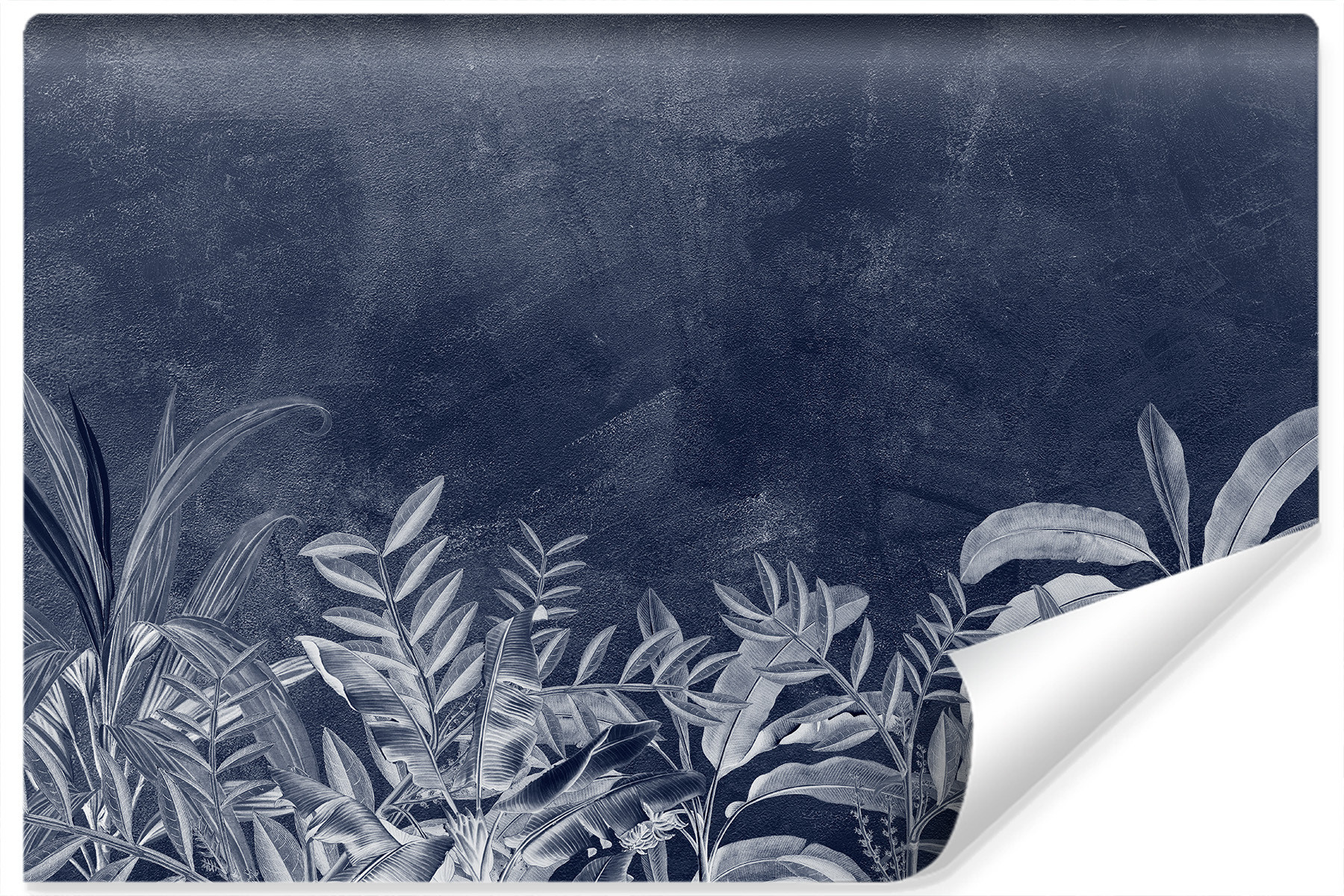 Fototapeta Szare LIŚCIE Tropikalne Beton 90x60cm