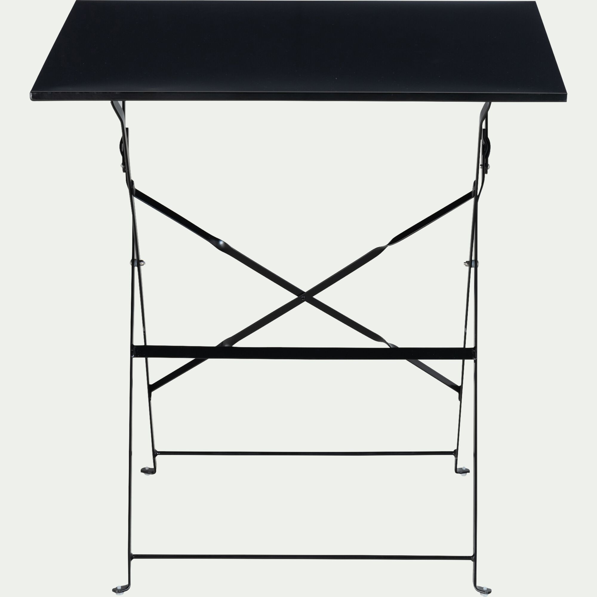 CERVIONE - Table de jardin pliante en acier - noir (2 places)