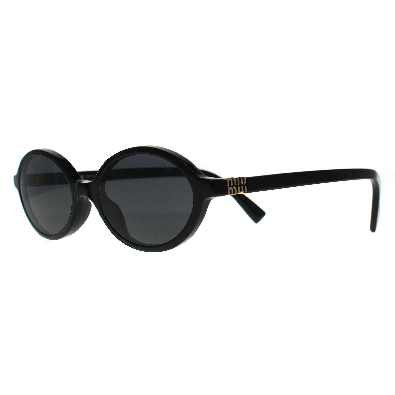 Miu Miu Oval Black Dark Grey MU04ZS