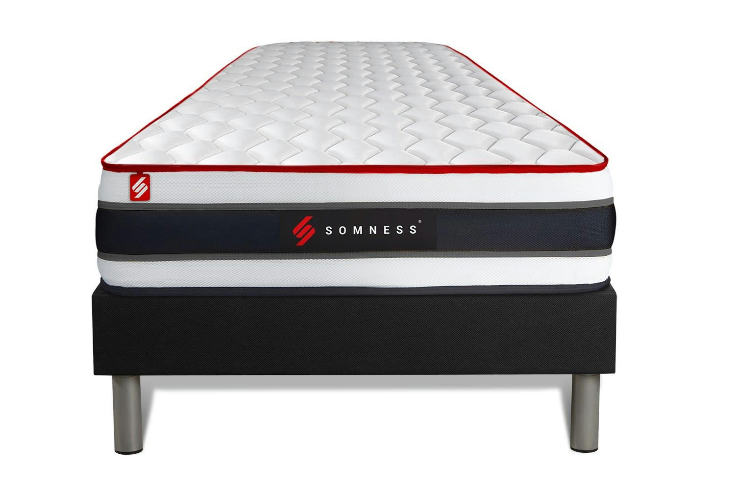 ENERGY - Ensemble 90x200 Ressorts et mémoire de forme - sommier kit