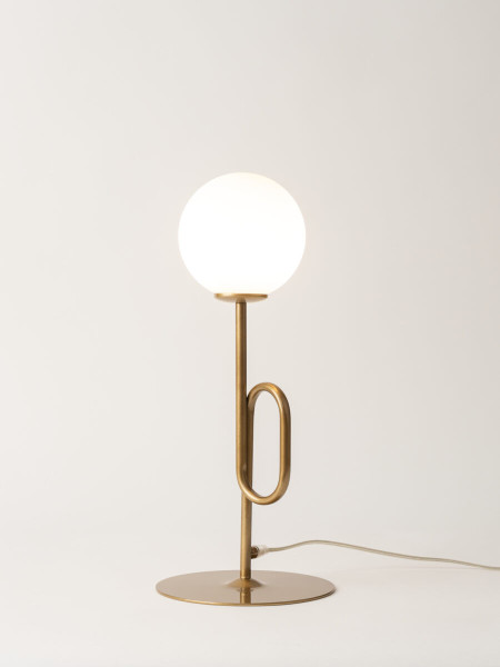 Lampa stołowa minimalistyczna złoto-biała Tes 1xG9x12WSigma Lighting