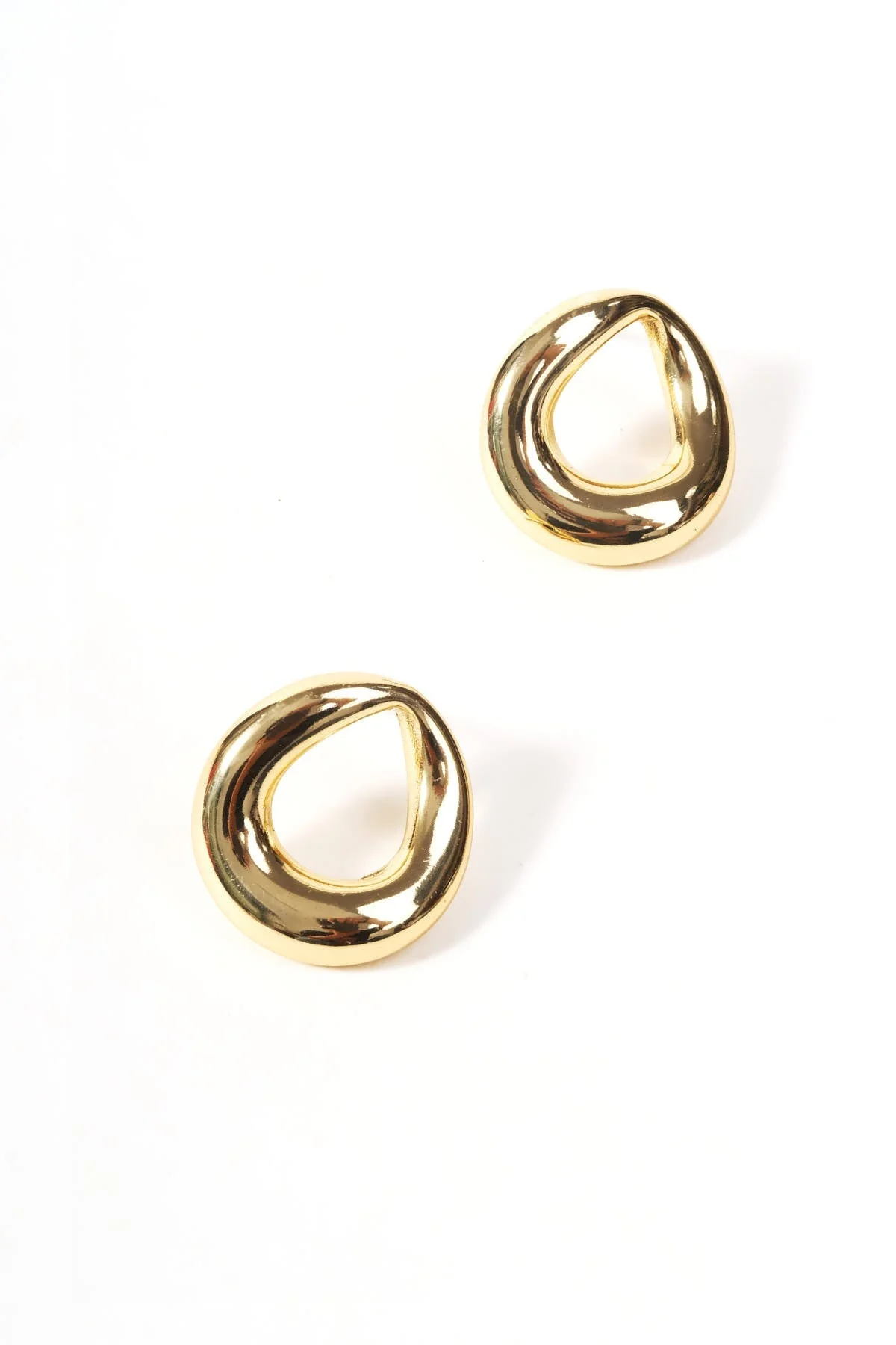 Gold Plated Twist Hoop Earrings